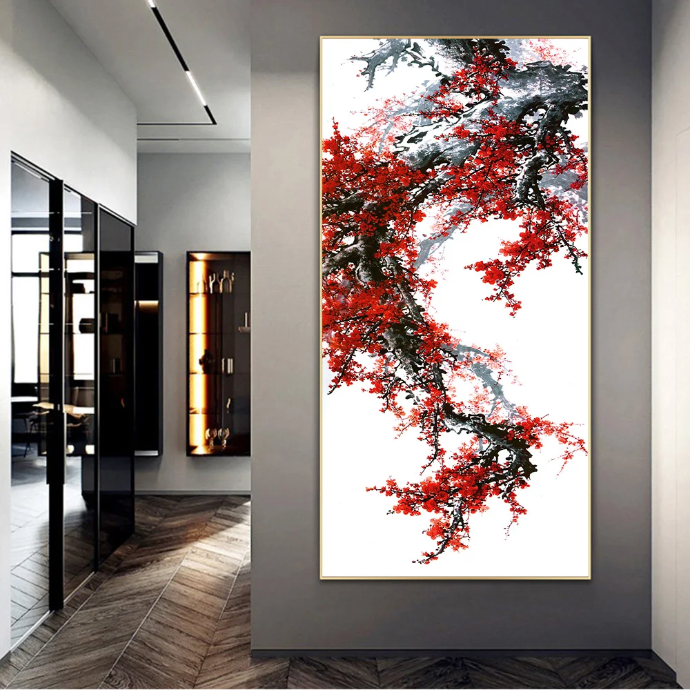 

Modern Simple Plum Blossom Canvas Painting Flower Wall Art Print Printing Canvas Painting Wall Art Picture for Home Decortion