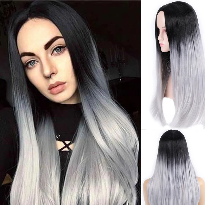 Женские Длинные Синтетические парики AOOSOO черные и розовые для косплея 12 цветов |