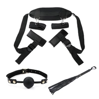 3 pcs bdsm bondage restraints mouth gag flogger posture bondage belt slave training sm toys for couples games
