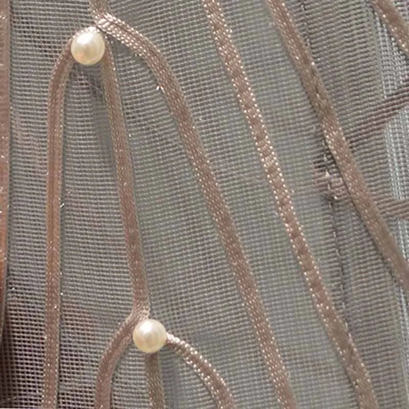 Американский роскошный жемчуг Шторы для Гостиная геометрический Спальня Тюль с