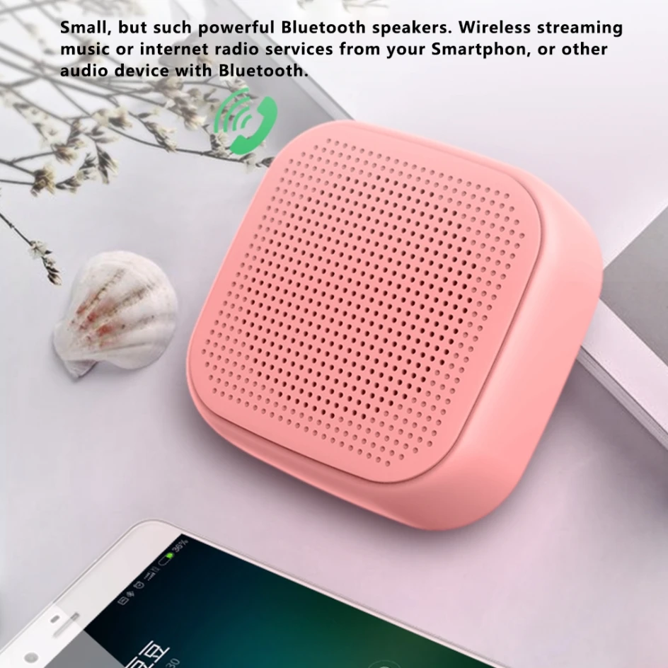 

5.0 wireless bluetooth speaker mini subwoofer outdoor portable small speaker to receive voice prompts and play time 6-12 hours