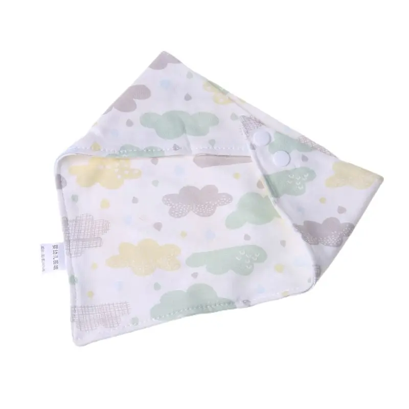 

5 Pcs/Pack Baby Cotton Feeding Bibs Cartoon Print Bandana Saliva Triangle Dribble Towel Apron