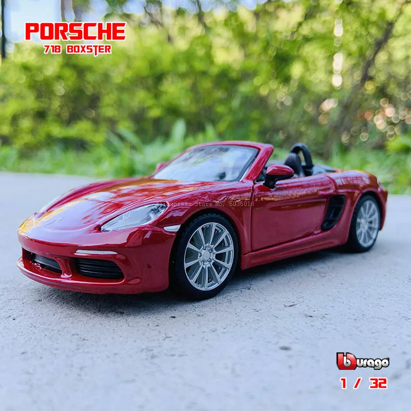 

Bburago 1:32 Porsche 718 Boxster & Toy Vehicles Metal Toy Car Model High Simulatio Collection gifts
