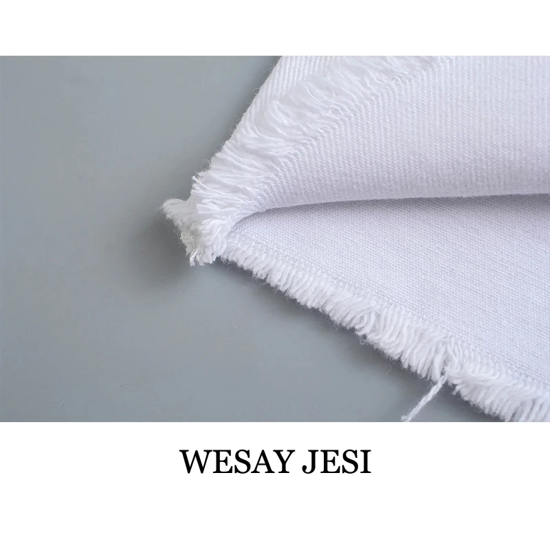 

WESAY JESI Fashion Summer Mini Skirts Vintage A-Line Skirt Denim Women's Elegant Sexy Solid Color High-Waisted Skirt All-Match