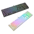 Набор низкопрофильных ключей для механической клавиатуры с подсветкой и кристаллами по краям, дизайн Cherry MX с клавишами Puller, 104 клавиши
