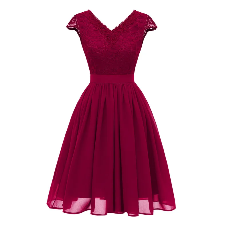 Robe de soiree элегантное кружевное вечернее платье с вышивкой для банкета шифоновые