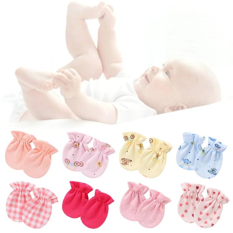 

1 Pair Baby Anti Scratching Soft Cotton Gloves Newborn Protection Face Scratch Mittens Infant Handguard Supplies 77HD
