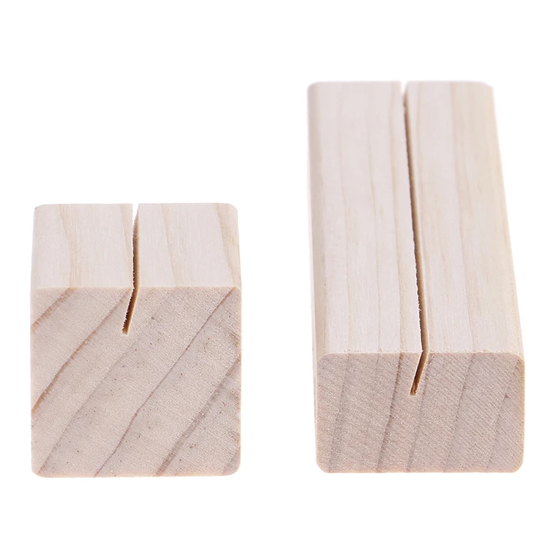 

Desktop Message Crafts Natural Wooden Memo Clips Photo Holder Clamps Stand Card