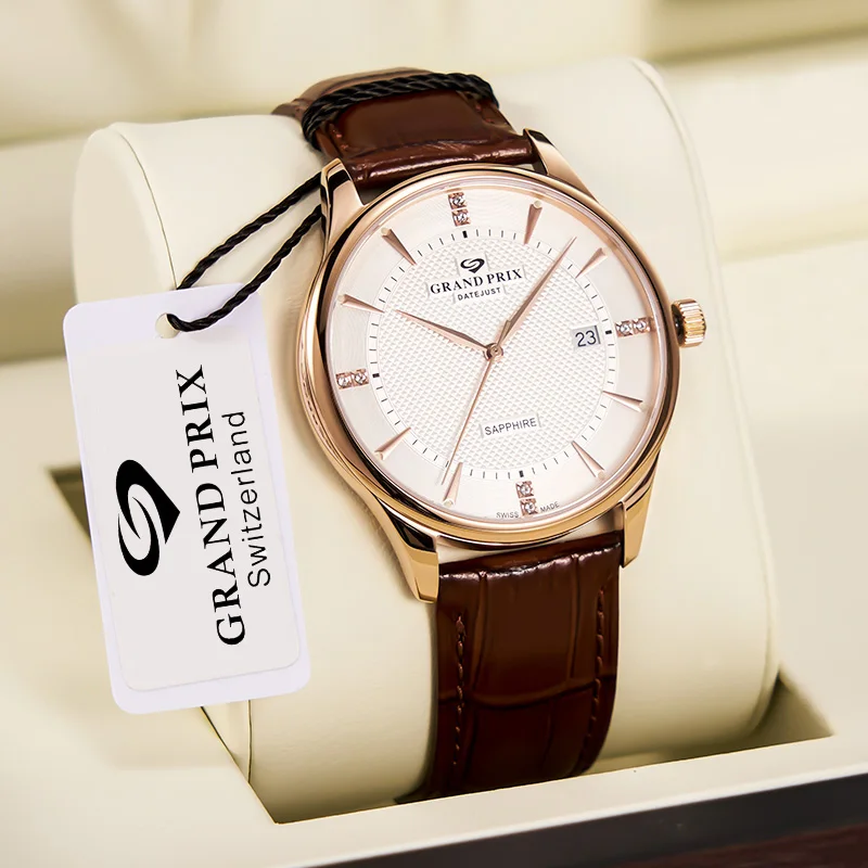 2020 механические мужские часы от топ бренда класса люкс GRAND PRIX Водонепроницаемый