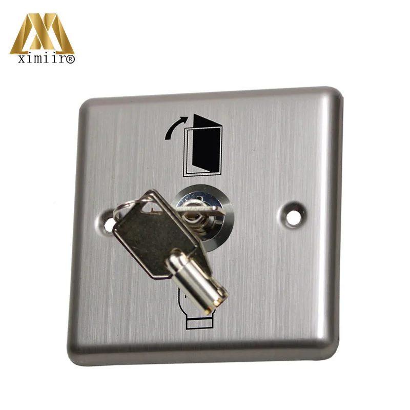 

Good Quality Access Control Stainless Steel Panel With Key Exit Swich Emergency E04-K Switch Button