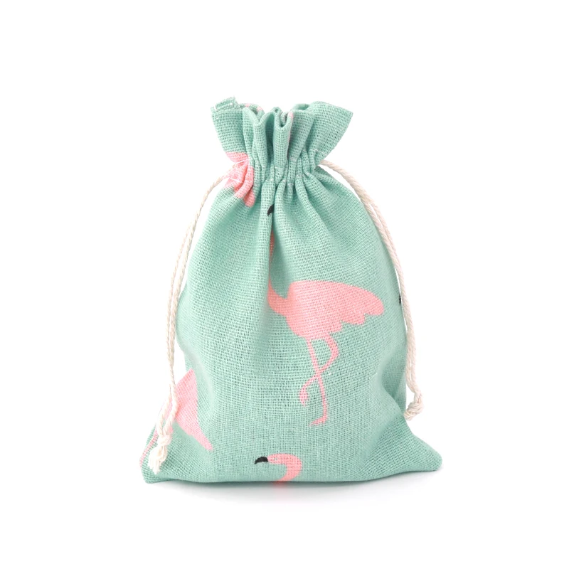 5 шт./лот джутовый мешок с рисунком ананаса клубники цветов льняной Хлопковый