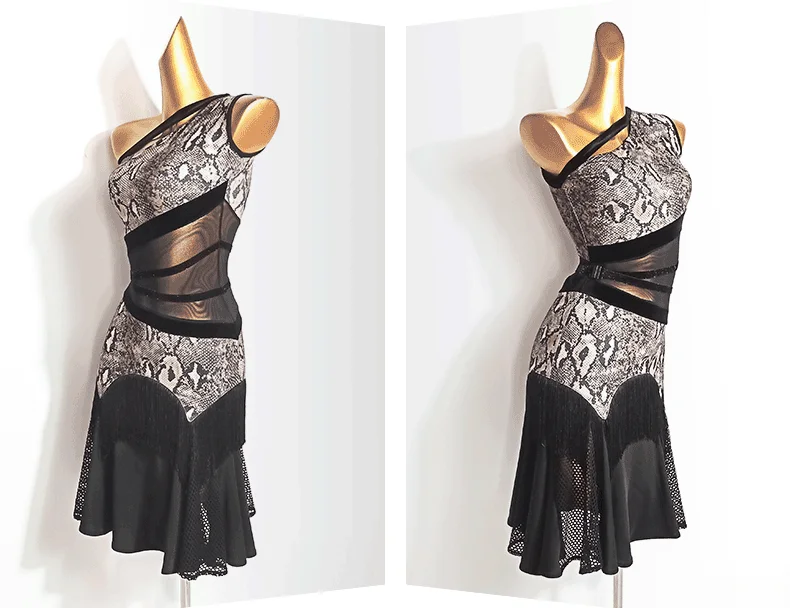 Женское платье для латиноамериканских танцев модель D1089 | Тематическая одежда и