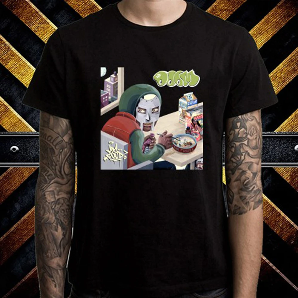 Mf Doom мм еда рэп хип хоп альбом логотип мужская Черная футболка Размеры S до 3Xl