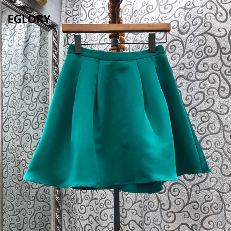 

2021 сезон: весна-лето модная юбка высокое качество взлетно-посадочной Стиль женские молния сзади юбка пикантная женская повседневная обувь ...