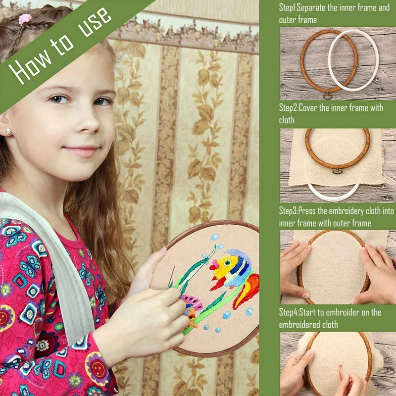10 2 см 24 6 швейный инструмент круглые обручи для вышивки набор рамок пластиковые