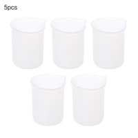 5 pcspack 100 ml crystal epoxy silicone measuring cup diy handmade tool with scale non stick adjusting mixing cups