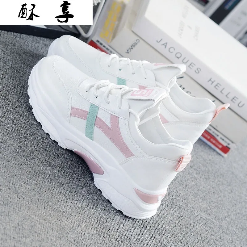 Женские теннисные туфли повседневная обувь на танкетке Женская