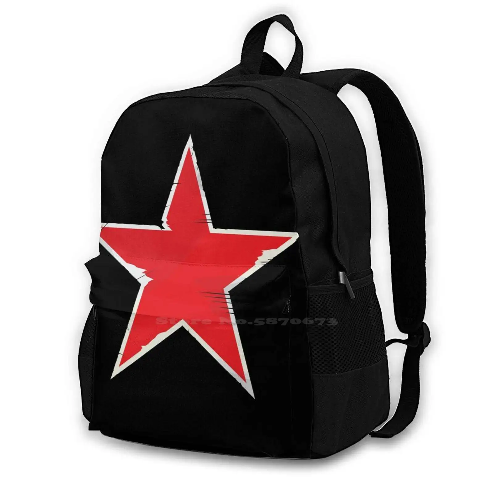 Vintage Red Star Of The Ussr 3D Print Design Backpack Casual Bag Ussr Red Star Redstar Cold War Communism Soviet Army Russia