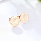 Золотые серьги в виде монет королева ретро ностальгия золотые серьги лучший подарок матери женщины ювелирные изделия серьги оптом