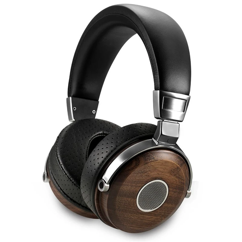 

HIFI Stereo Monitoring Headphones Dynamic Wooden Earphone Bass Stereo Studio Audio Metal Headset
