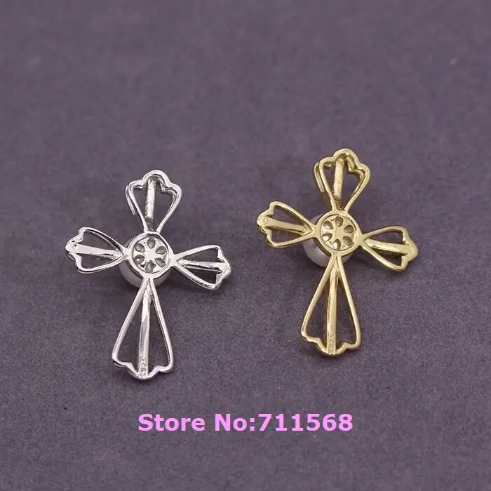 Серебряный кулон S925 винтажный крест украшенный под заказ 7 5 плоский круглый