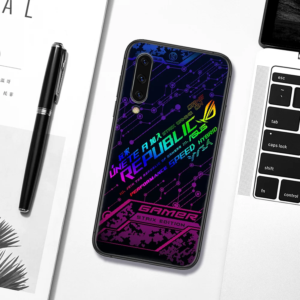 

Republic of Gamers ROG Phone Case Cover For Samsung Galaxy A7 9 8 10 20 20e 21 S 30 30S 31 41 50 50S 51 70 71 91 black Etui Tpu
