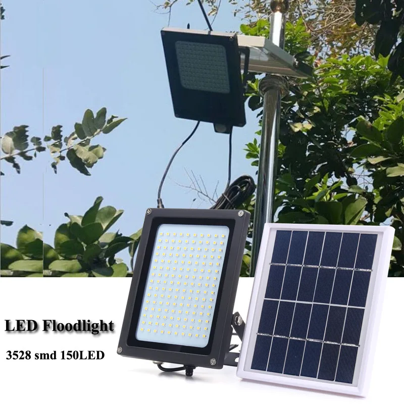 1 Set LED Floodlight with Solar Powered Panel Motion Sensor Flood Lights Waterproof IP65 150 3528 SMD Security Emergency | Лампы и