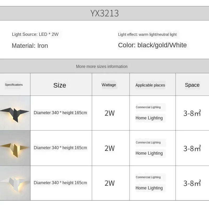 

Nordic Wall Lamp Bedside Lamp Living Room Stair Aisle LED Wall Decoration Wall Lamp Lamp wall light bedroom light bird lamp