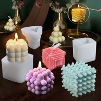 new 3d heart rubiks cube aromatherapy candle silicone mold diy pyramid magic ball sofa honeycomb cube candle mold candle making