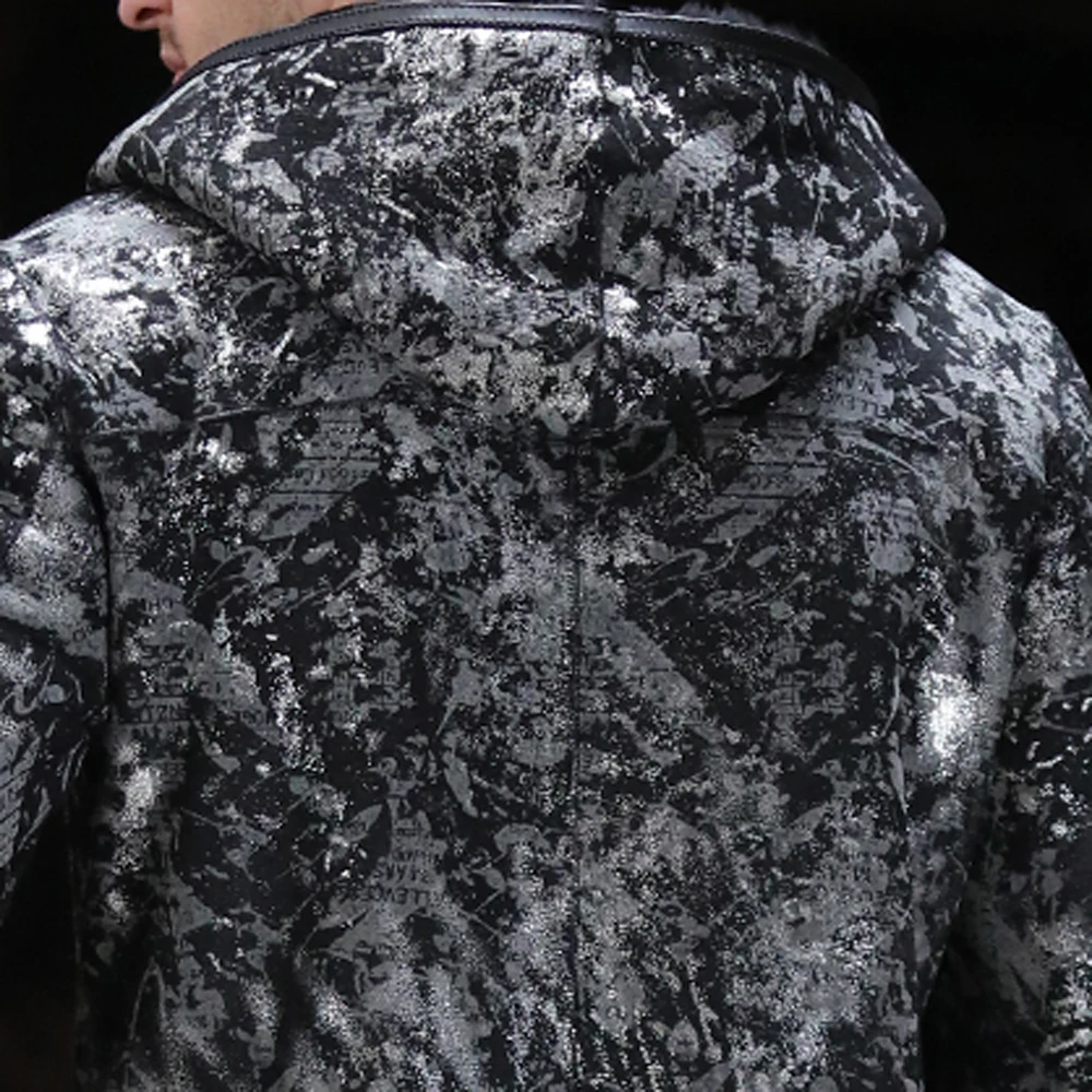 SANI утолщенные овчинные меховые овчины средней яркости мужская двусторонняя