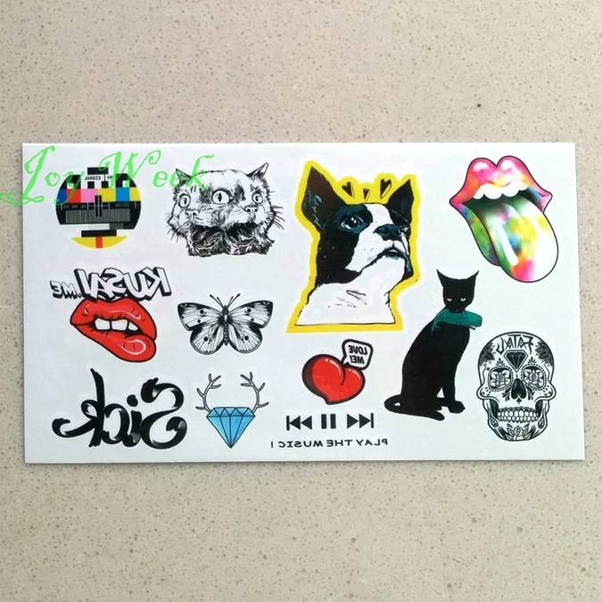 Водостойкая временная татуировка наклейка фильм Хогвартс Школа колдовства и волшебства поддельные тату флэш-тату для мужчин и женщин - Цвет: Черный