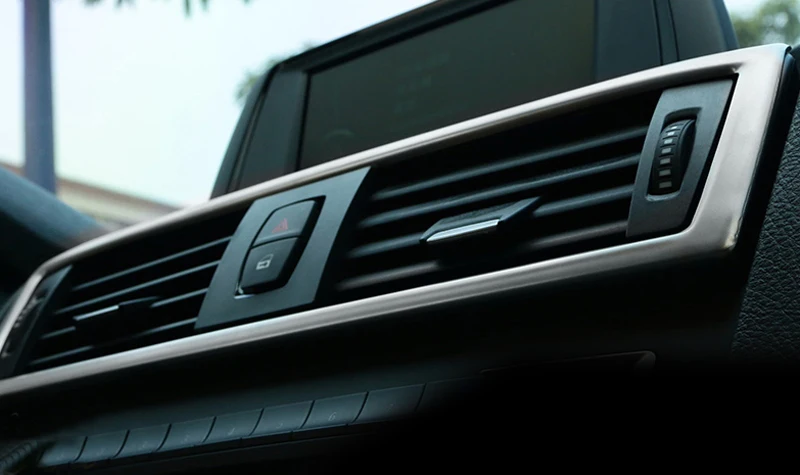 

For BMW 1 Series F20 2012-2017 Car Accessories Interior Sticker Steel Central Console Air Vent Outlet Frame Cover Trim