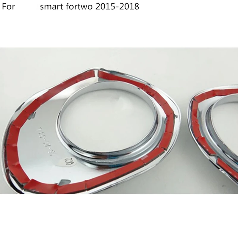 

Car Styling Cover ABS Chrome Head Front Fog Light Lamp Trim Frame 2Pcs for Benz Smart Fortwo 2015 2016 2017 2018