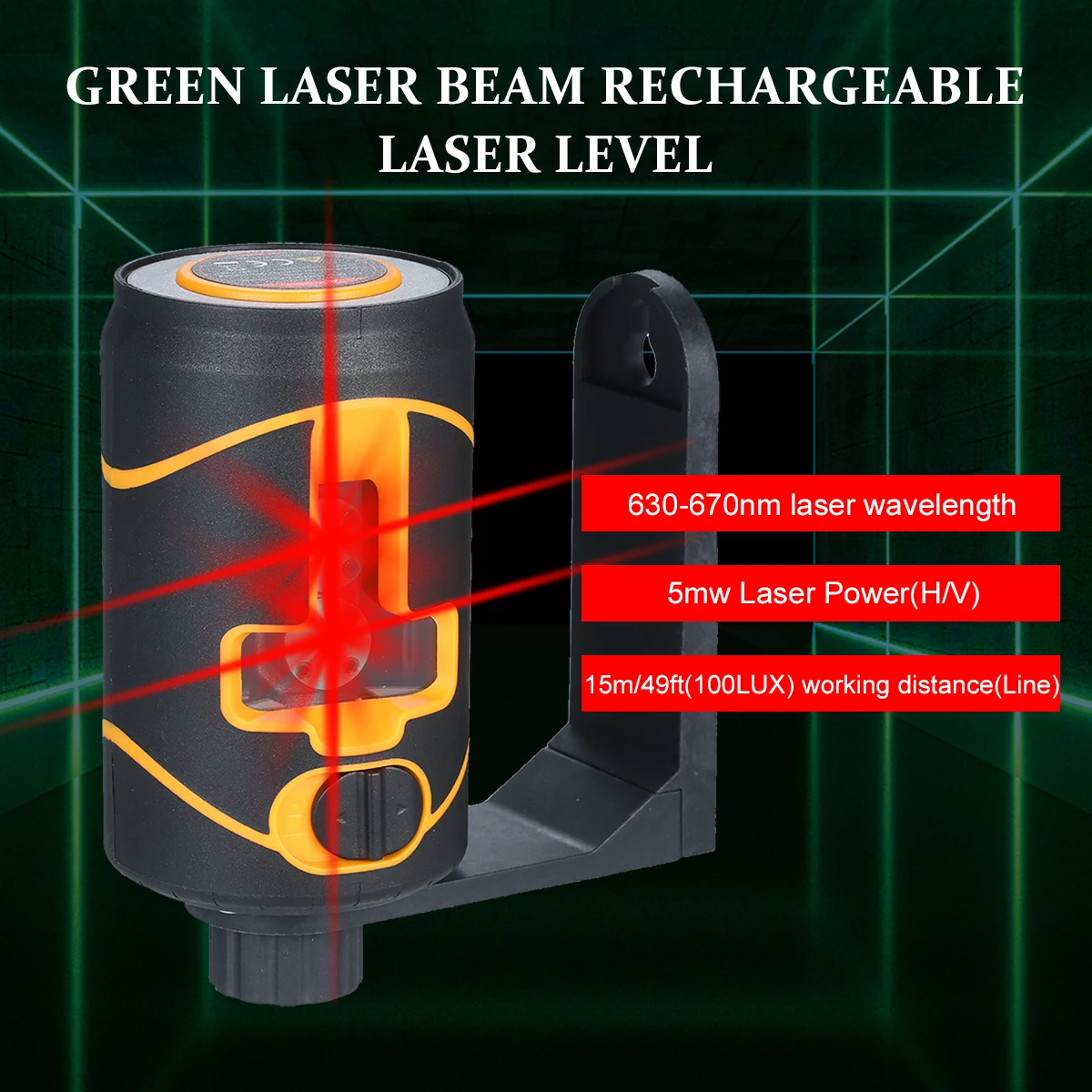 Rechargeable Laser Level Horizontal and Vertical Cross Line Self Leveler Mini Palm Size Meter Auto-Leveling Spirit | Инструменты