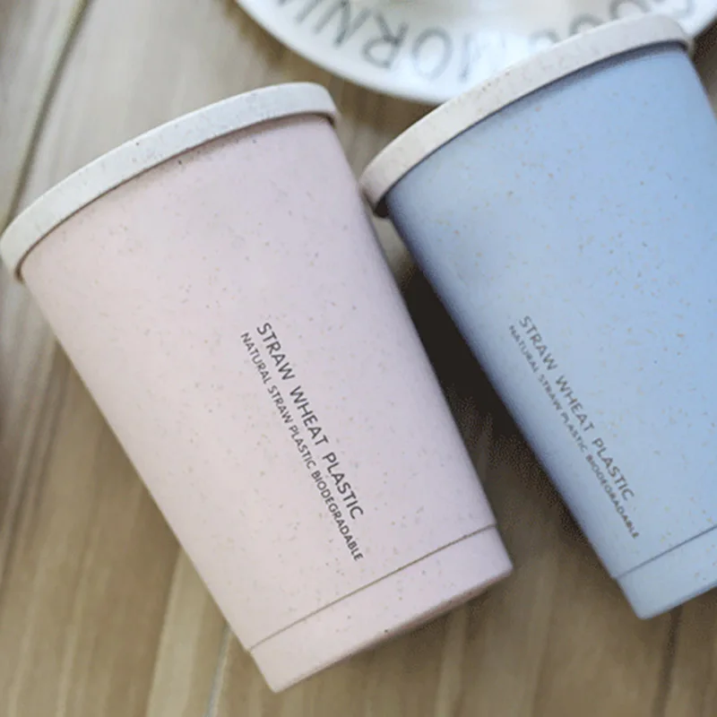 Экологически чистая Пшеничная солома из пластика 280 мл кружка Офисная дорожная