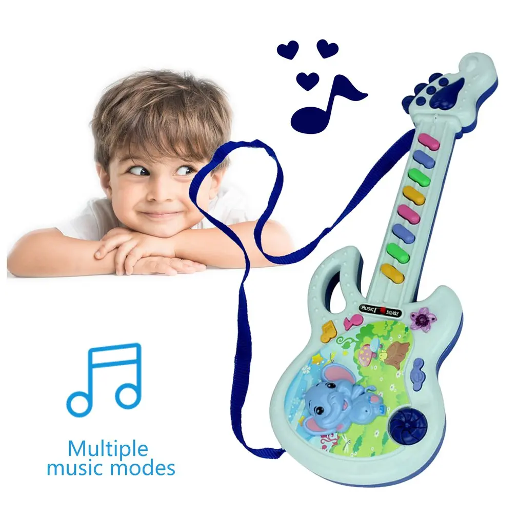 Electric Guitar Toy Musical Play Kid Boy Girl Toddler Learning Developmental Electron Toy Baby Early Educational Birthday Gifts