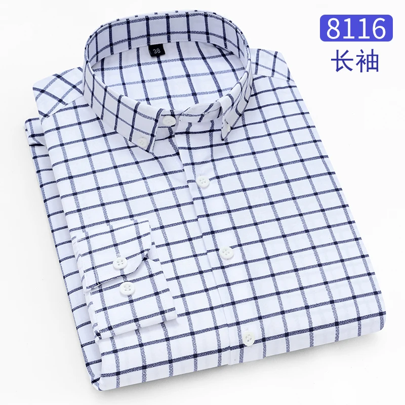 

Men Shirts Long Sleeve Smart Casual Shirts Business Men Shirt Plaids Dress Shirt