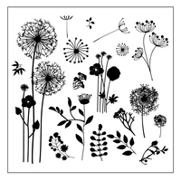 leaves dandelion transparent clear stamps for diy scrapbooking card making silicone stamps fun decoration supplies