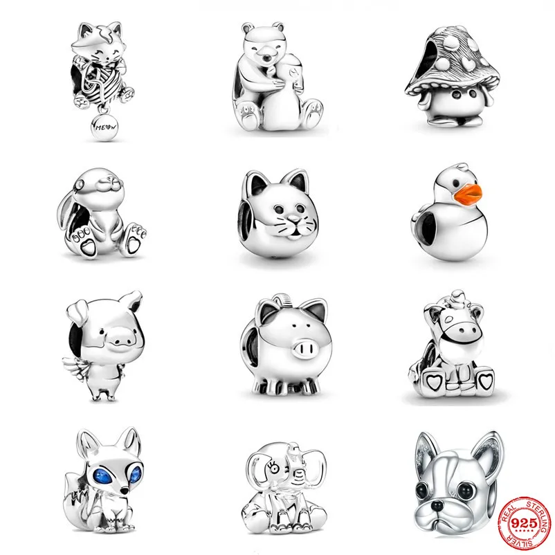 Женский кулон в виде кошки и собаки из серебра 925 пробы | Украшения аксессуары