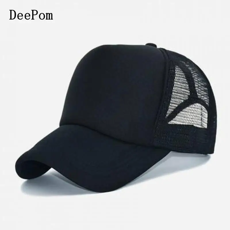 Кепка-бейсболка DeePom для мужчин и женщин, сетчатая бейсболка в стиле хип-хоп, с косточками, летняя повседневная