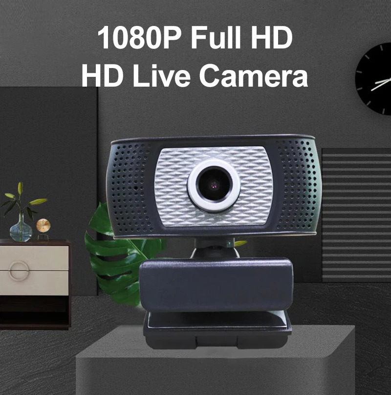 

HD 1080P Webcams High-definition USB Drive-free Computer WebCamera Online Class Live Video Broadcast Internal Microphone