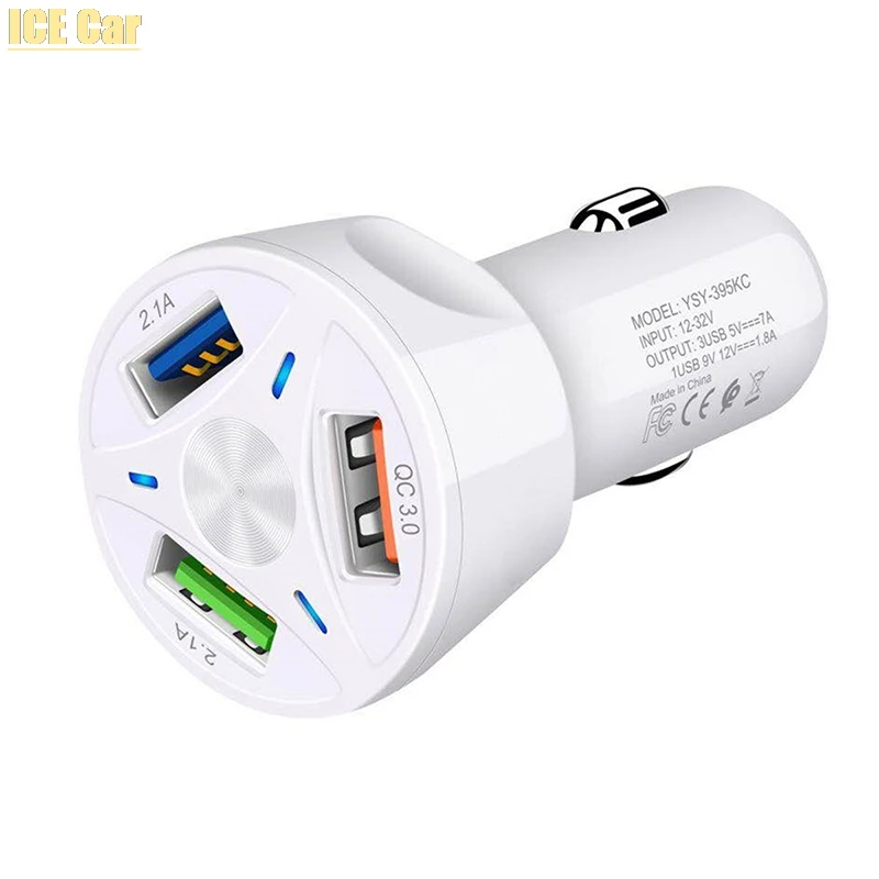 Новый автомобильный прикуриватель 12 В зарядное устройство авто USB QC 3 0