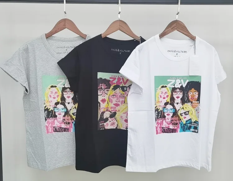 

Ladies T-shirt summer new letter print o-neck short sleeve casual wild cotton women t-shirt
