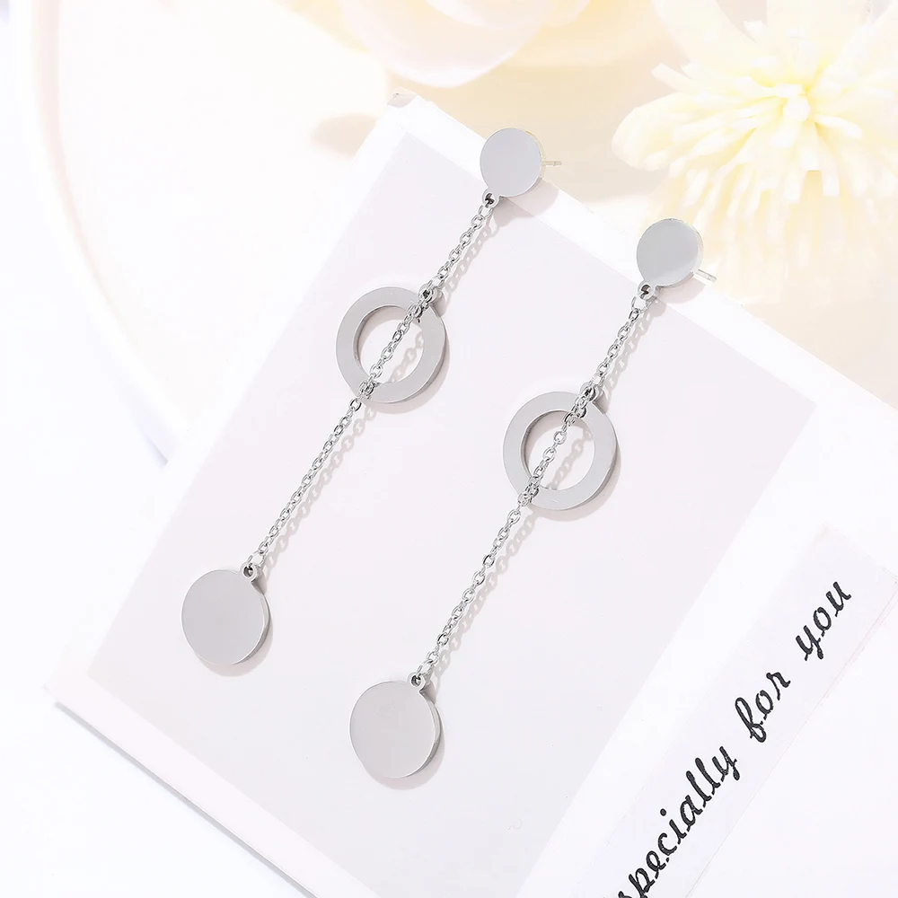 Длинные серьги с кисточками для женщин круглые Висячие Модные ювелирные изделия