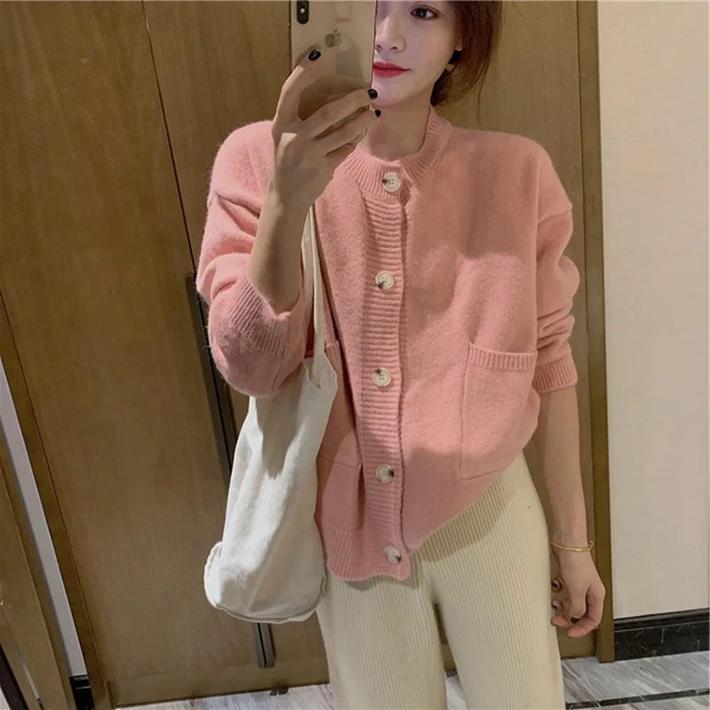 

Long Women Cardigan Sweater Full Sleeve Knitted Sweater Plus Size Jacket Loose Ladies Autumn Winter Sweaters Cardigans