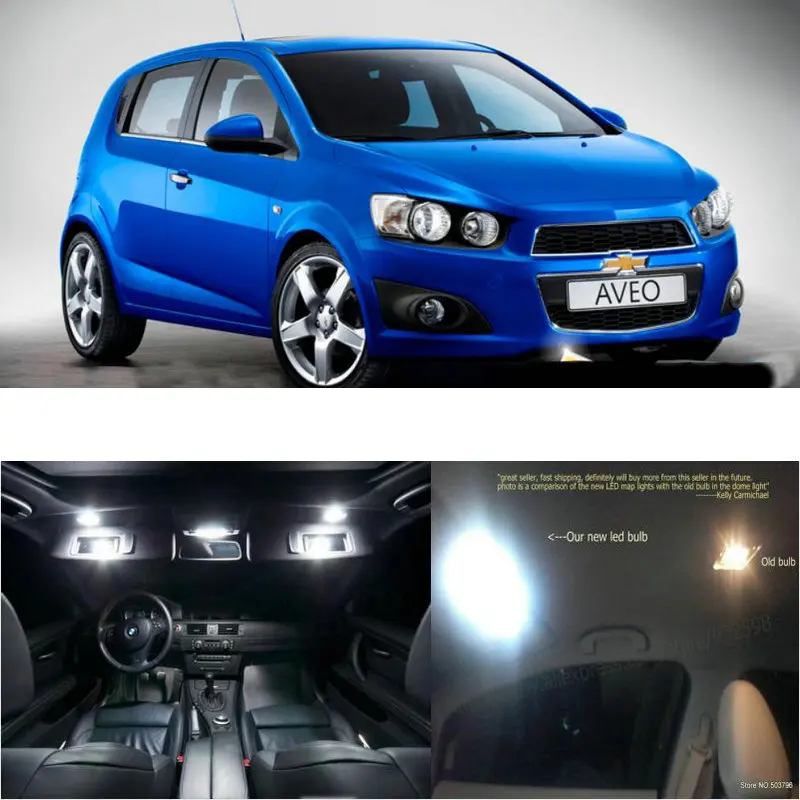 Светодиодный интерьер автомобиля фары для Chevrolet aveo номер купольная карта стопы