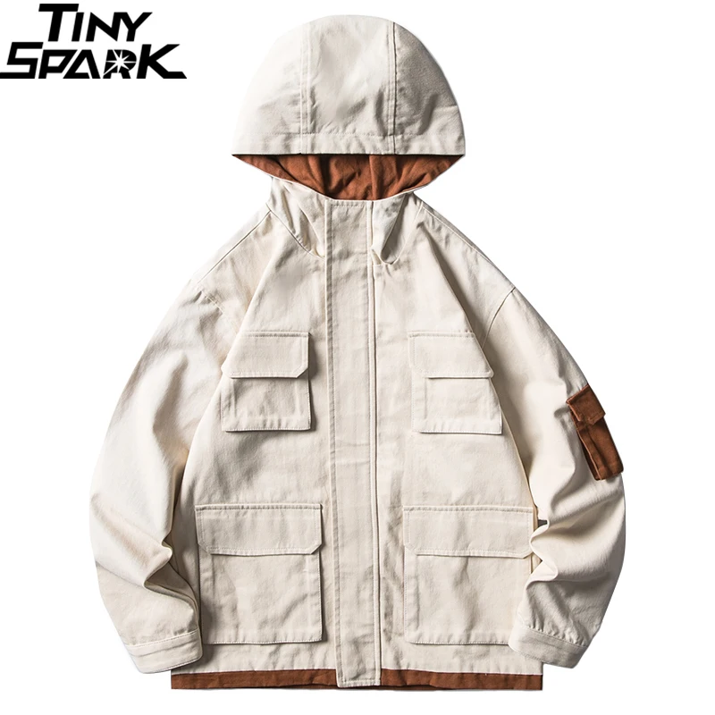 2019 хип хоп Мужская ветровка с капюшоном куртка в стиле ретро Harajuku уличном