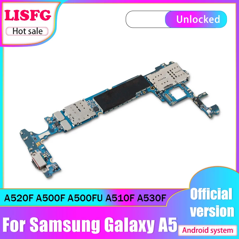 Оригинальная разблокированная материнская плата для Samsung Galaxy A5 A520F A5000 A500F A500FU A510F