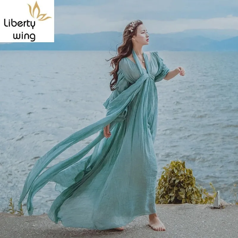 2020 летнее женское длинное вечернее высококачественное элегантное хлопковое и