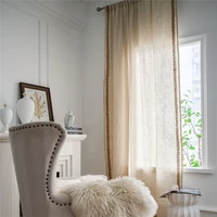 1 5m width white lace edge curtain semi blackout kitchen curtain simple partition curtain bay window curtain